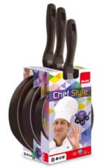SET 3 SARTENES 18+22+26 CHEF STYLE - Imagen 2